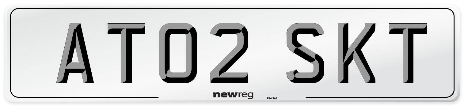 AT02 SKT Number Plate from New Reg